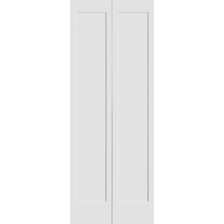 24 X 80 Primed 1-Panel Interior Flat Panel Bifold Door And Hardware